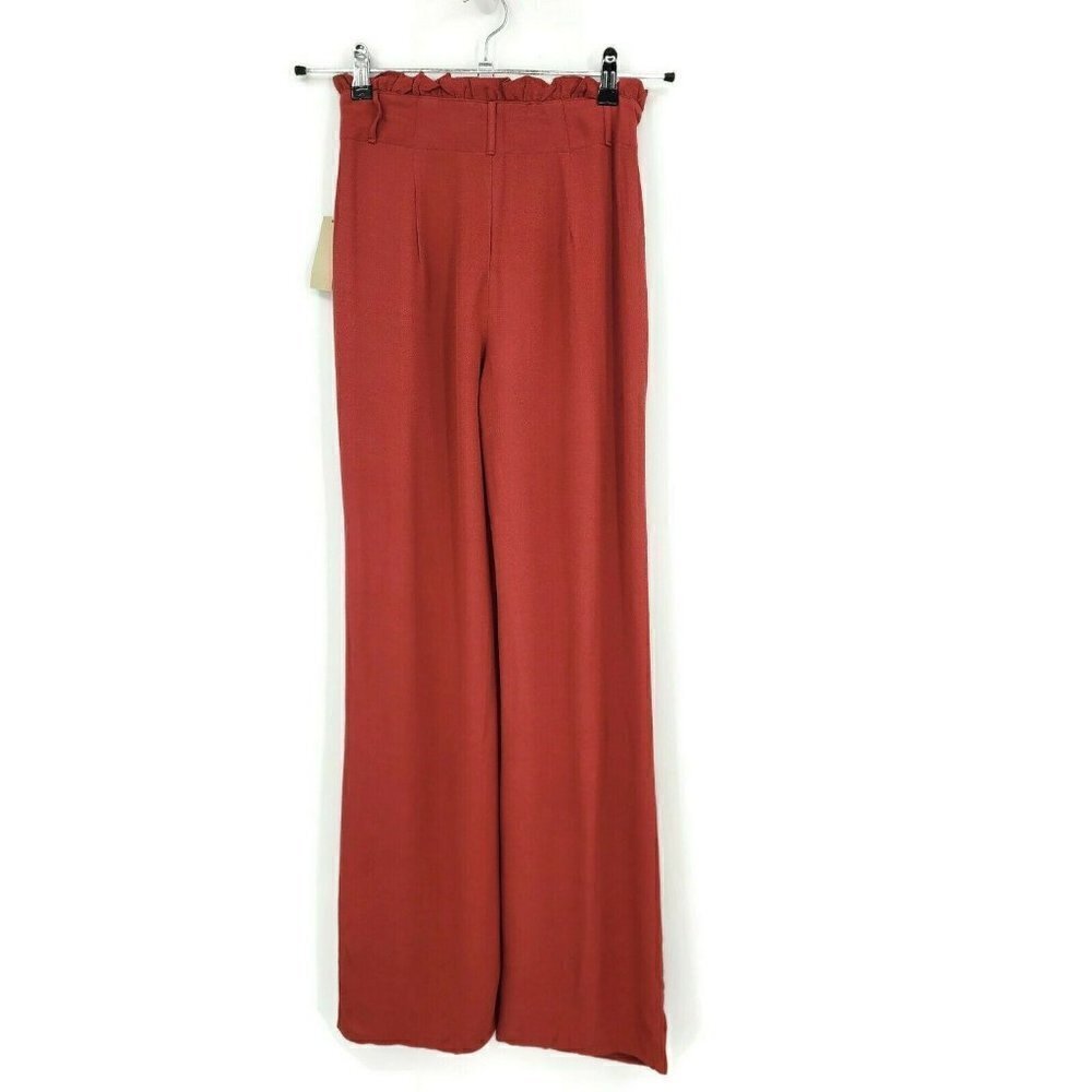 New Flynn Skye Ruffle Pant  XS Rosa High Waist - Picture 4 of 6